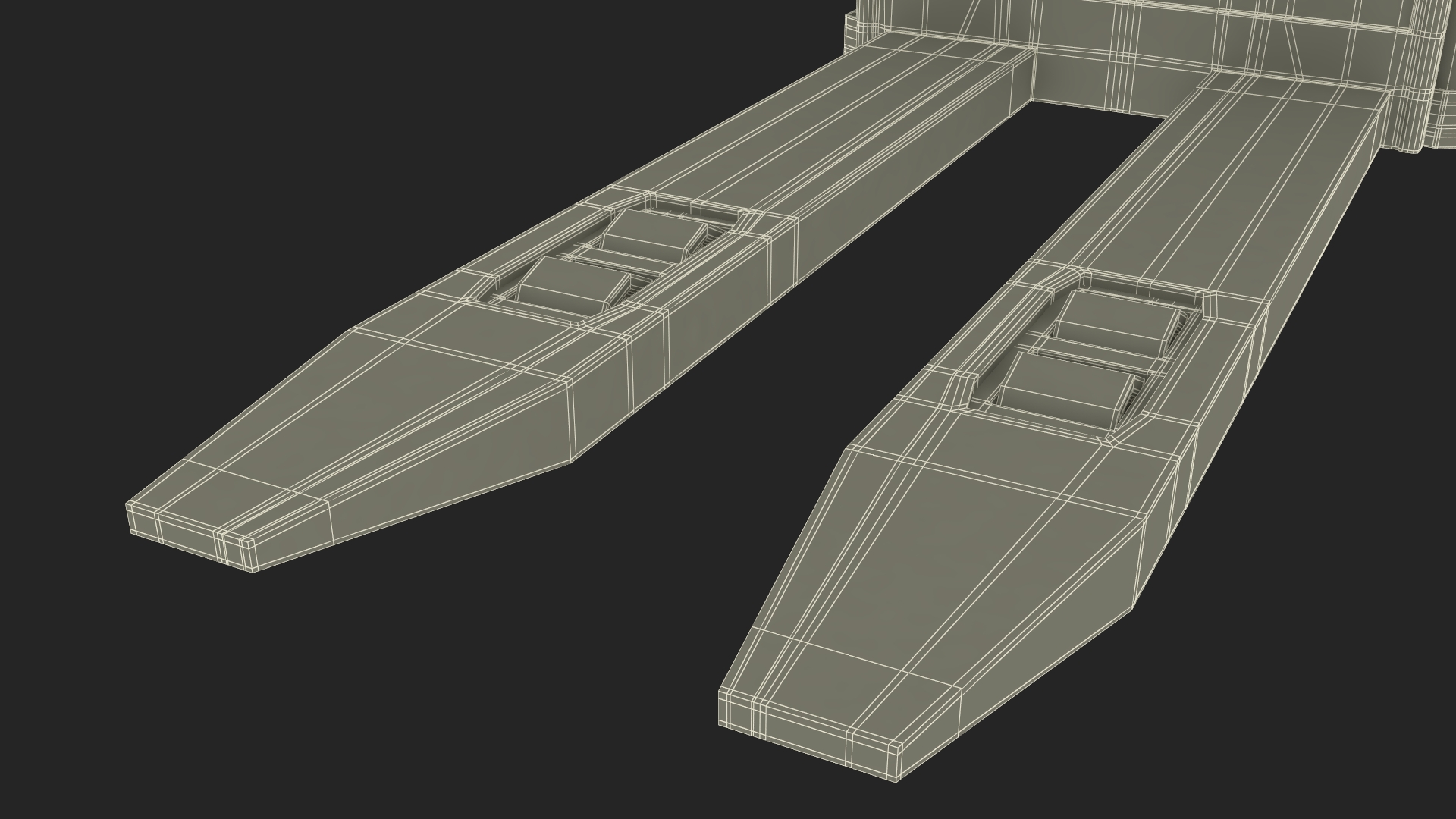 Industrial Forklift Truck Rigged 3D