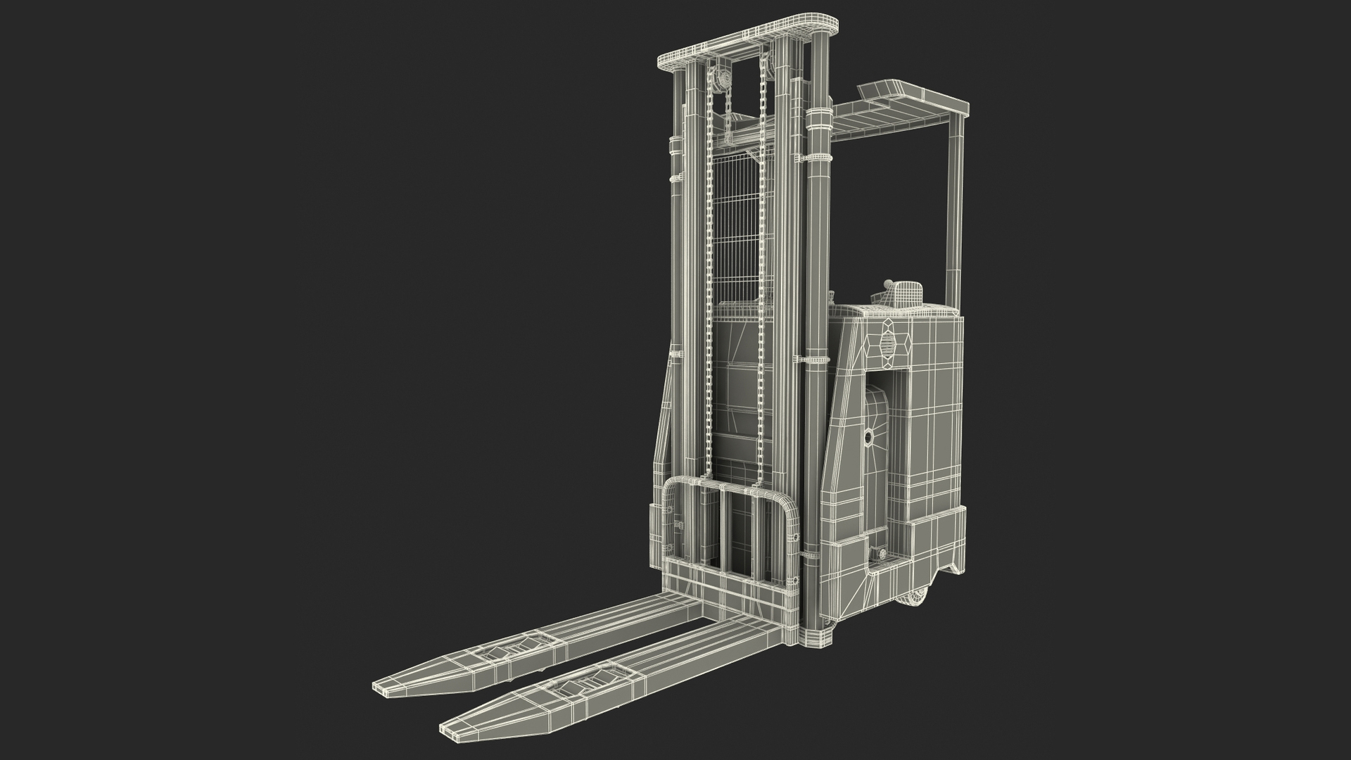 Industrial Forklift Truck Rigged 3D