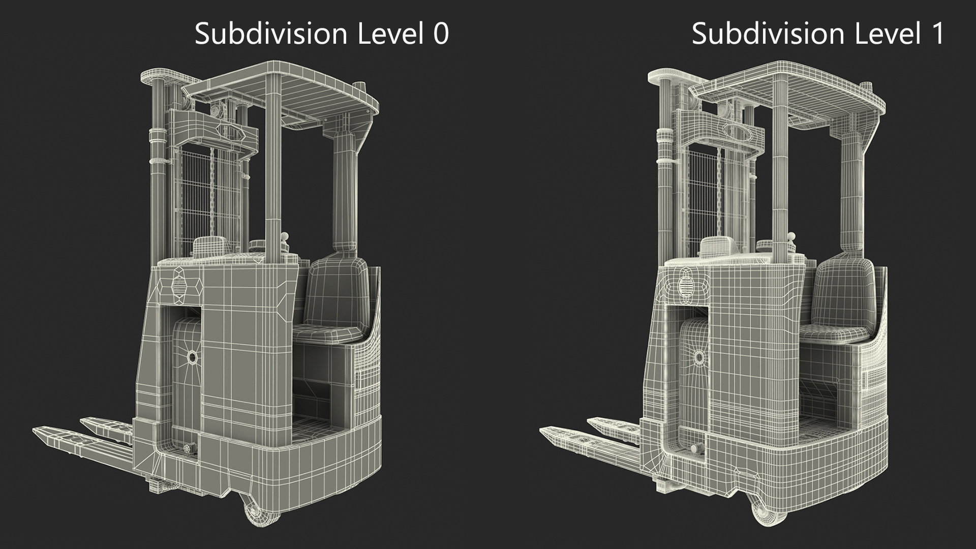 Industrial Forklift Truck Rigged 3D