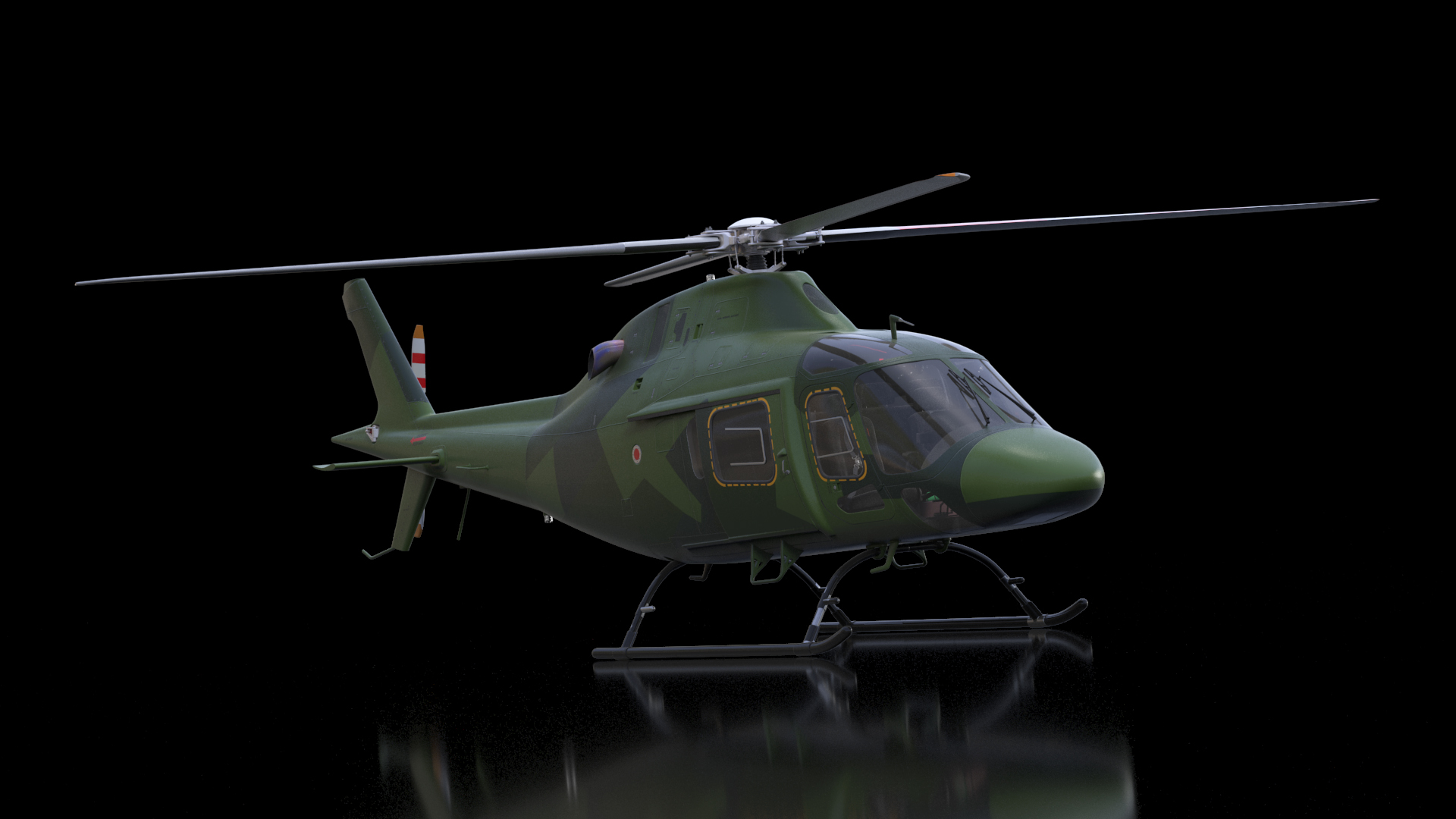 3D Military Helicopter AgustaWestland AW119 Koala