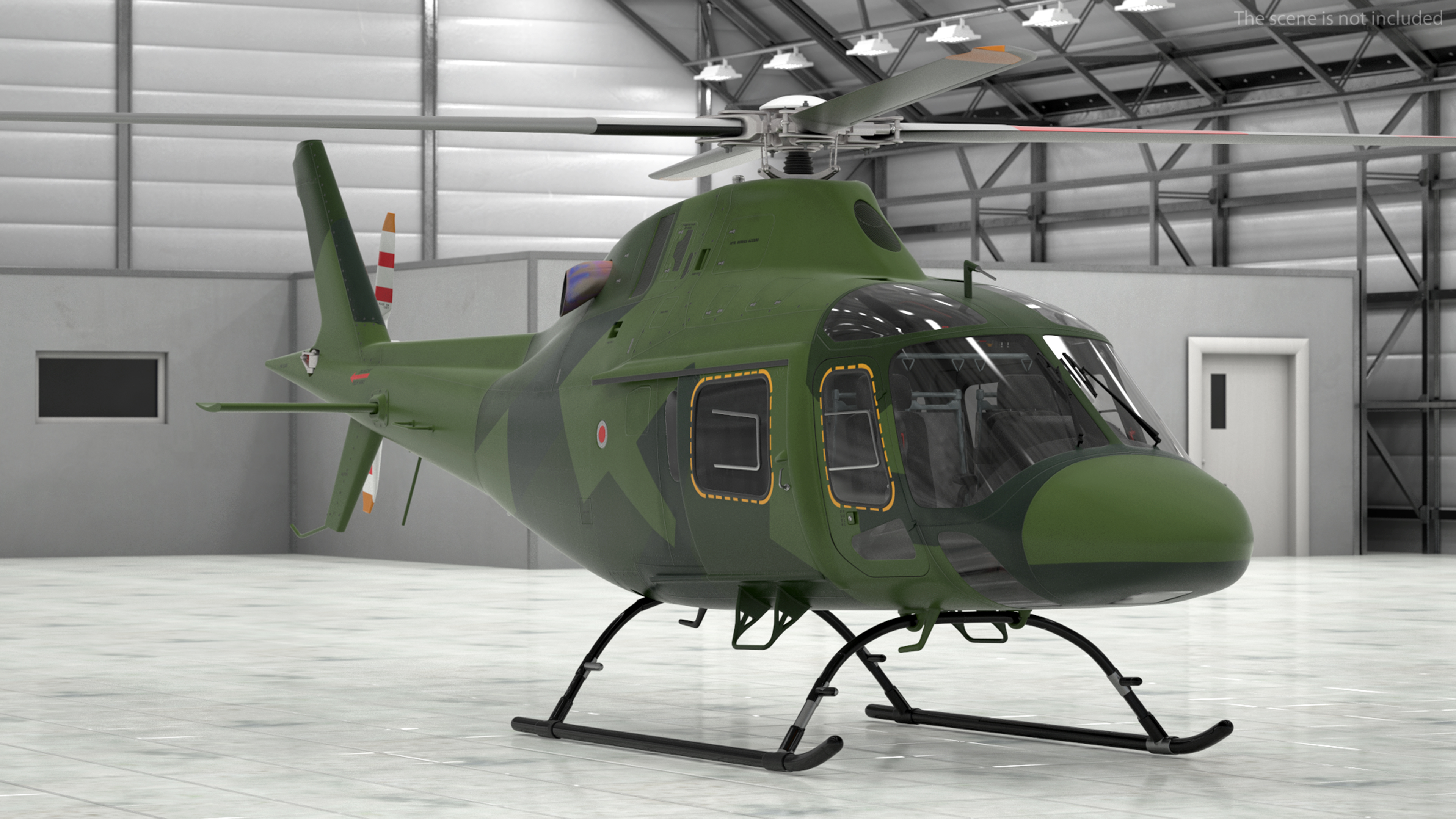 3D Military Helicopter AgustaWestland AW119 Koala