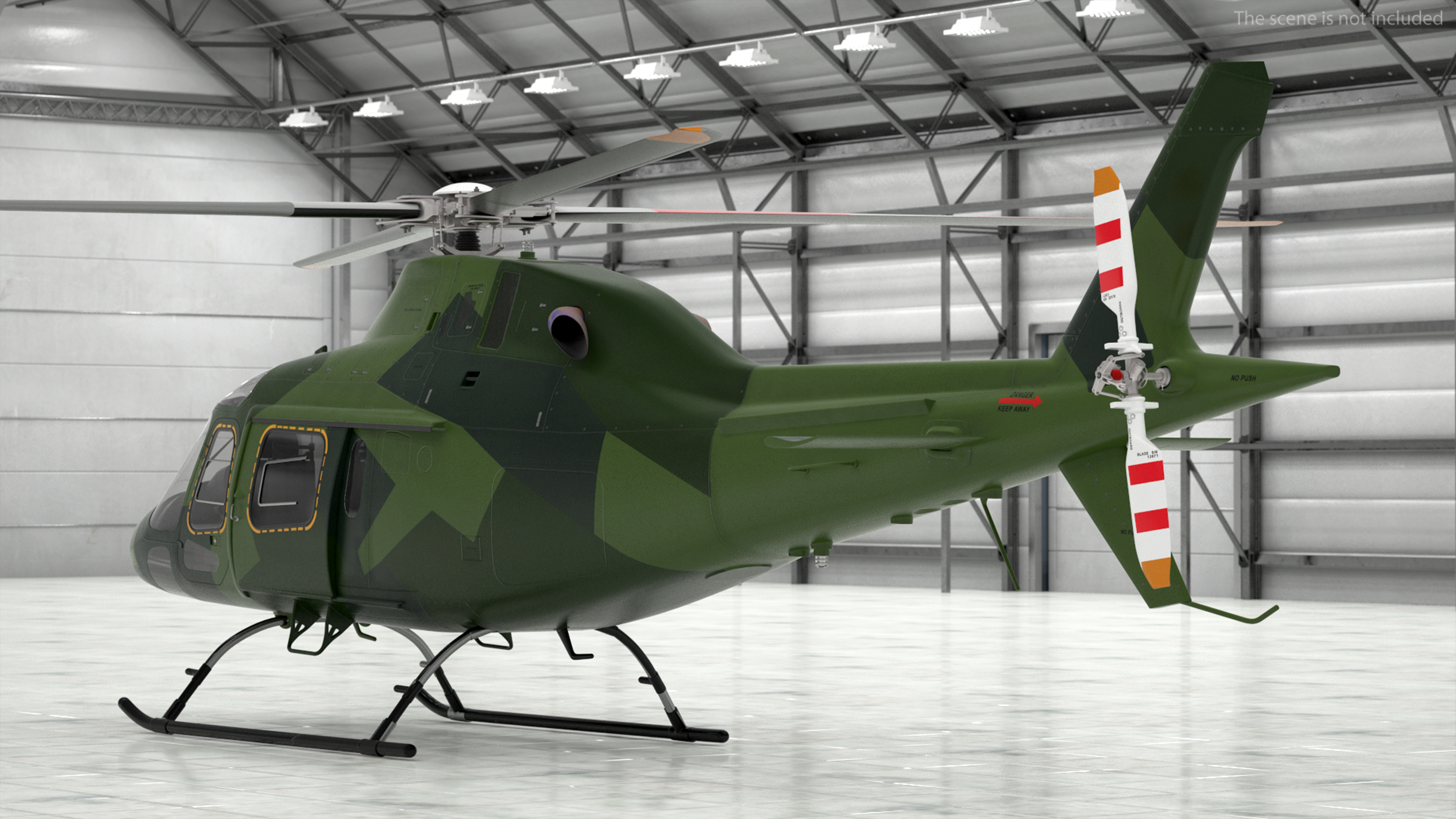 3D Military Helicopter AgustaWestland AW119 Koala