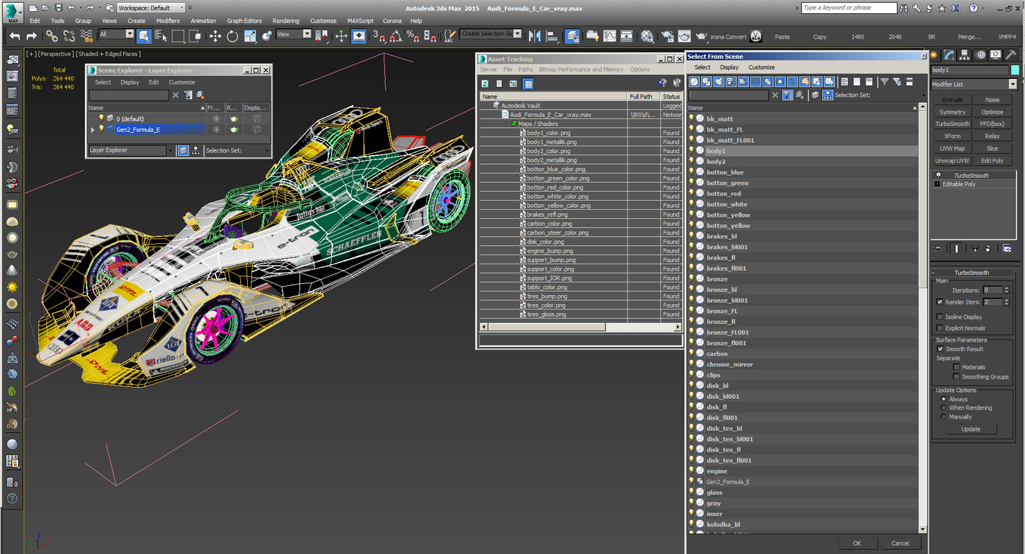 3D Audi Formula E Car model