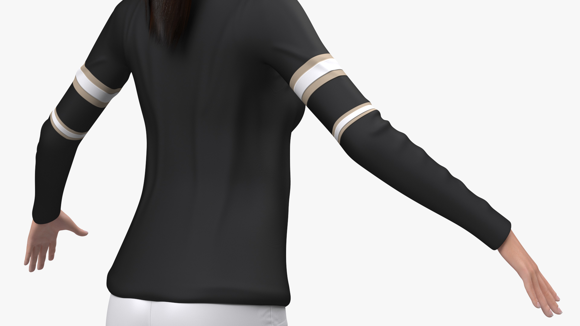 Asian Woman in Sportswear Rigged 3D