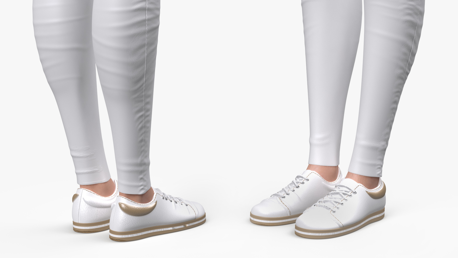 Asian Woman in Sportswear Rigged 3D