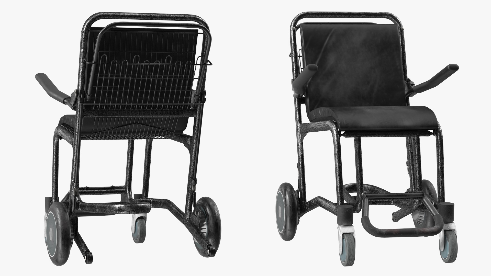 3D Airport Wheelchair Black Old model