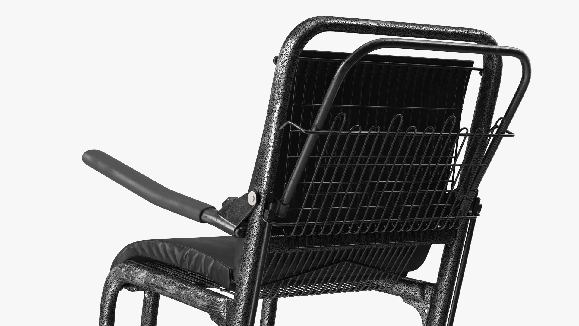 3D Airport Wheelchair Black Old model