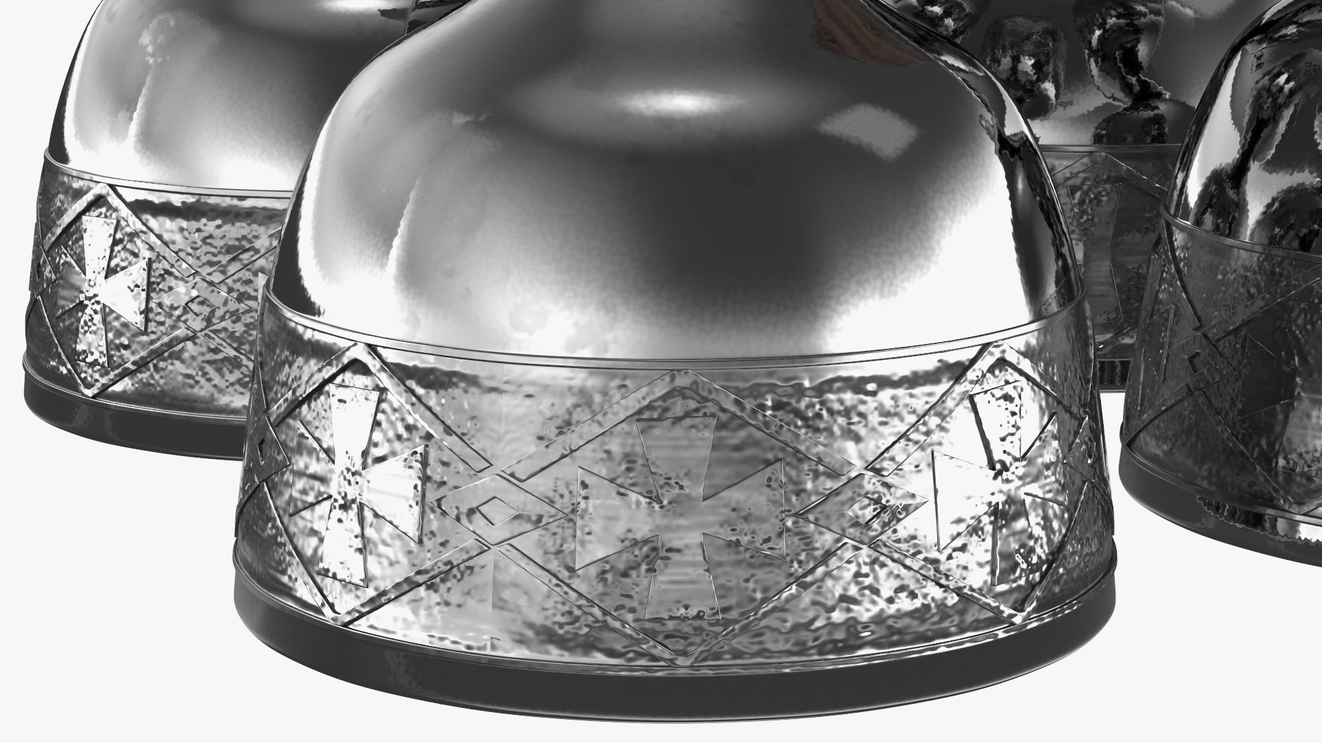 3D model Silver Liturgical Altar Bell with Wood Handle