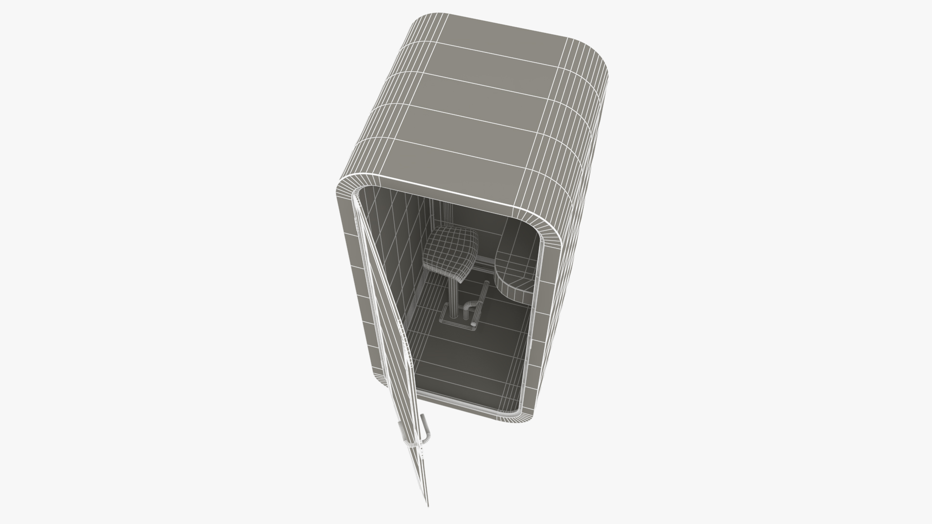 3D Office Phone Booth model
