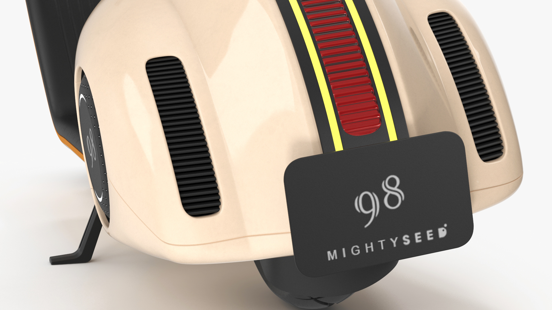 3D Concept Beige Electric Scooter Vespa 98 Lights On Rigged