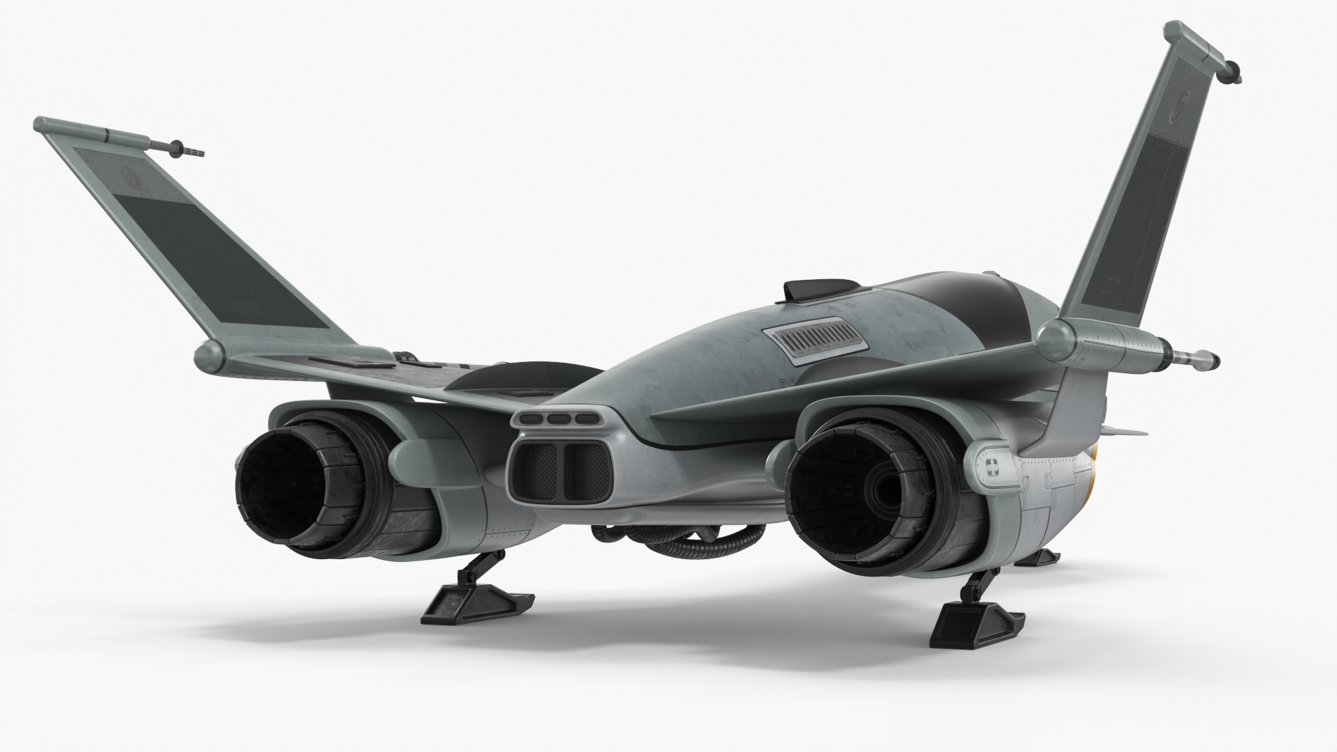 3D model Futuristic Fighter Spaceship Rigged