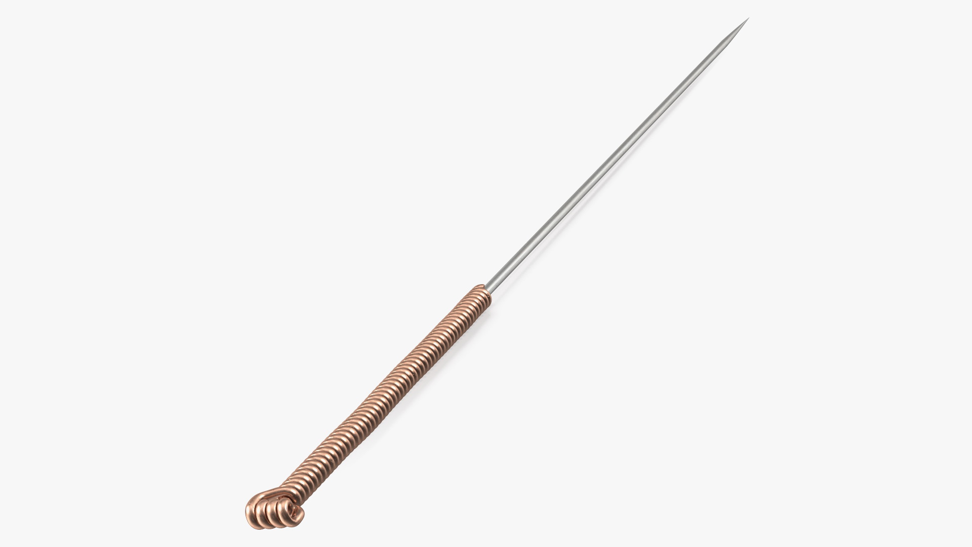 3D Long Acupuncture Needle Gold model