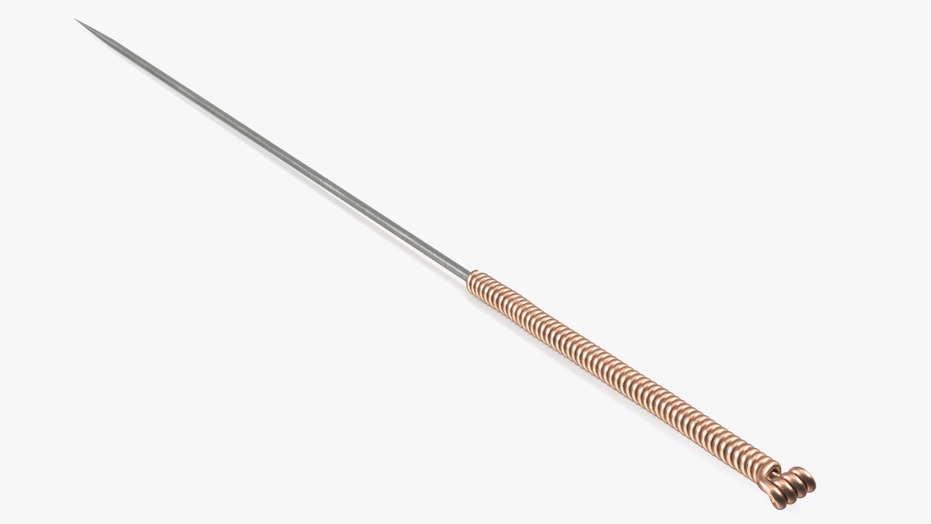 3D Long Acupuncture Needle Gold model