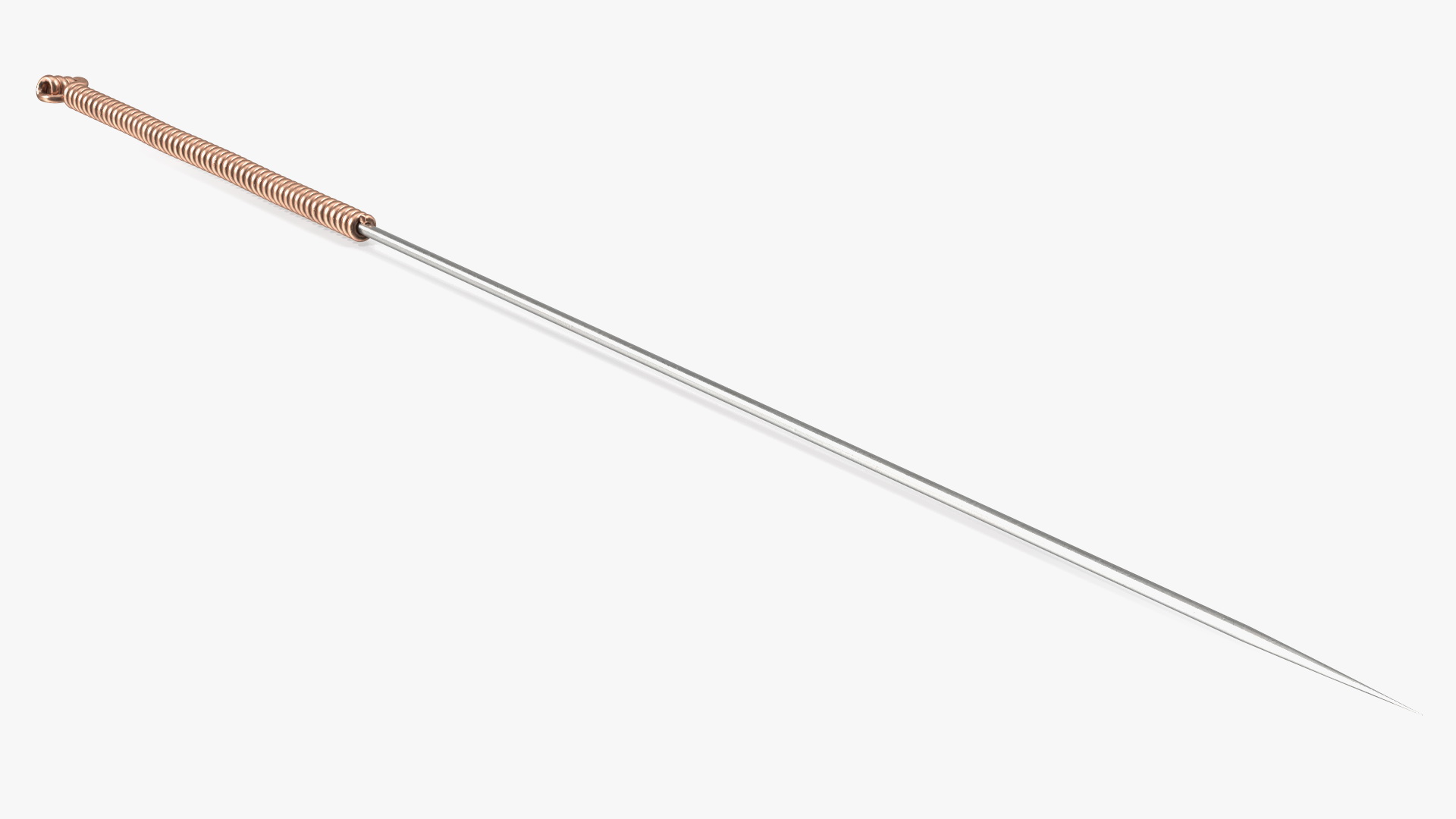 3D Long Acupuncture Needle Gold model