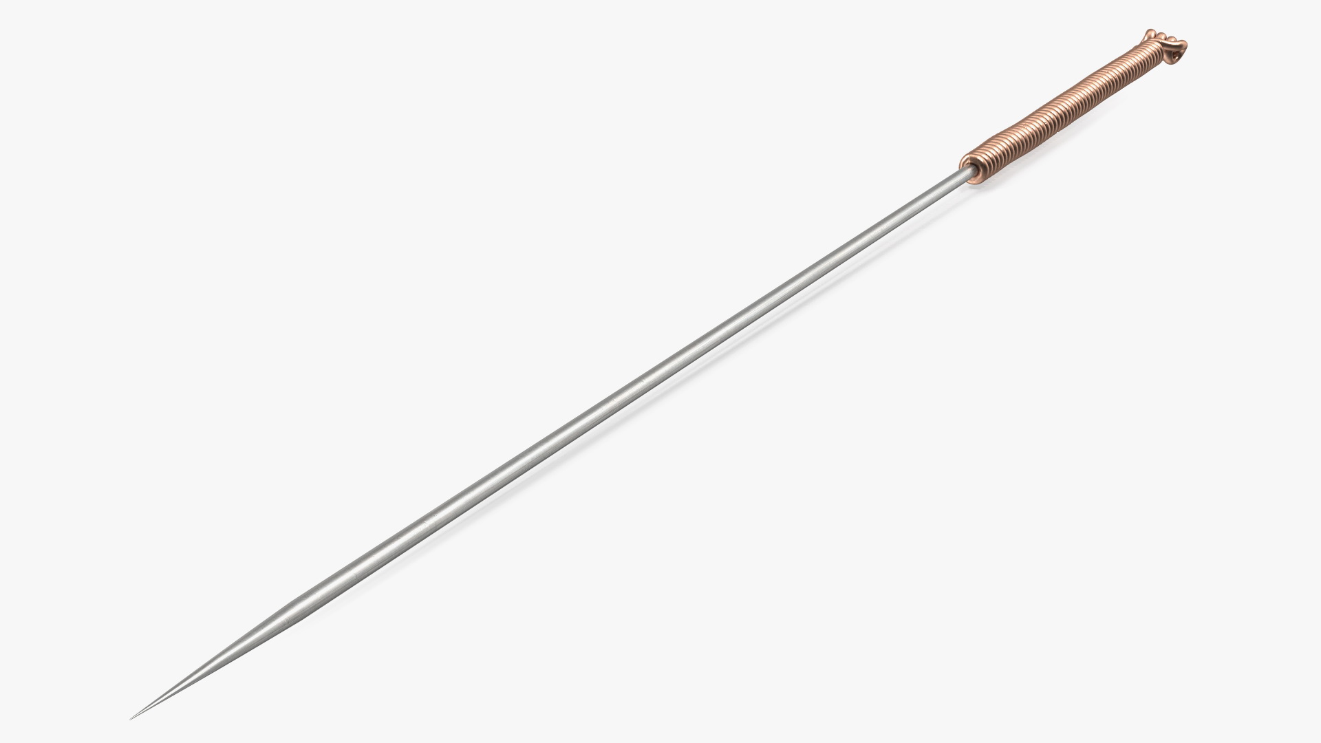 3D Long Acupuncture Needle Gold model
