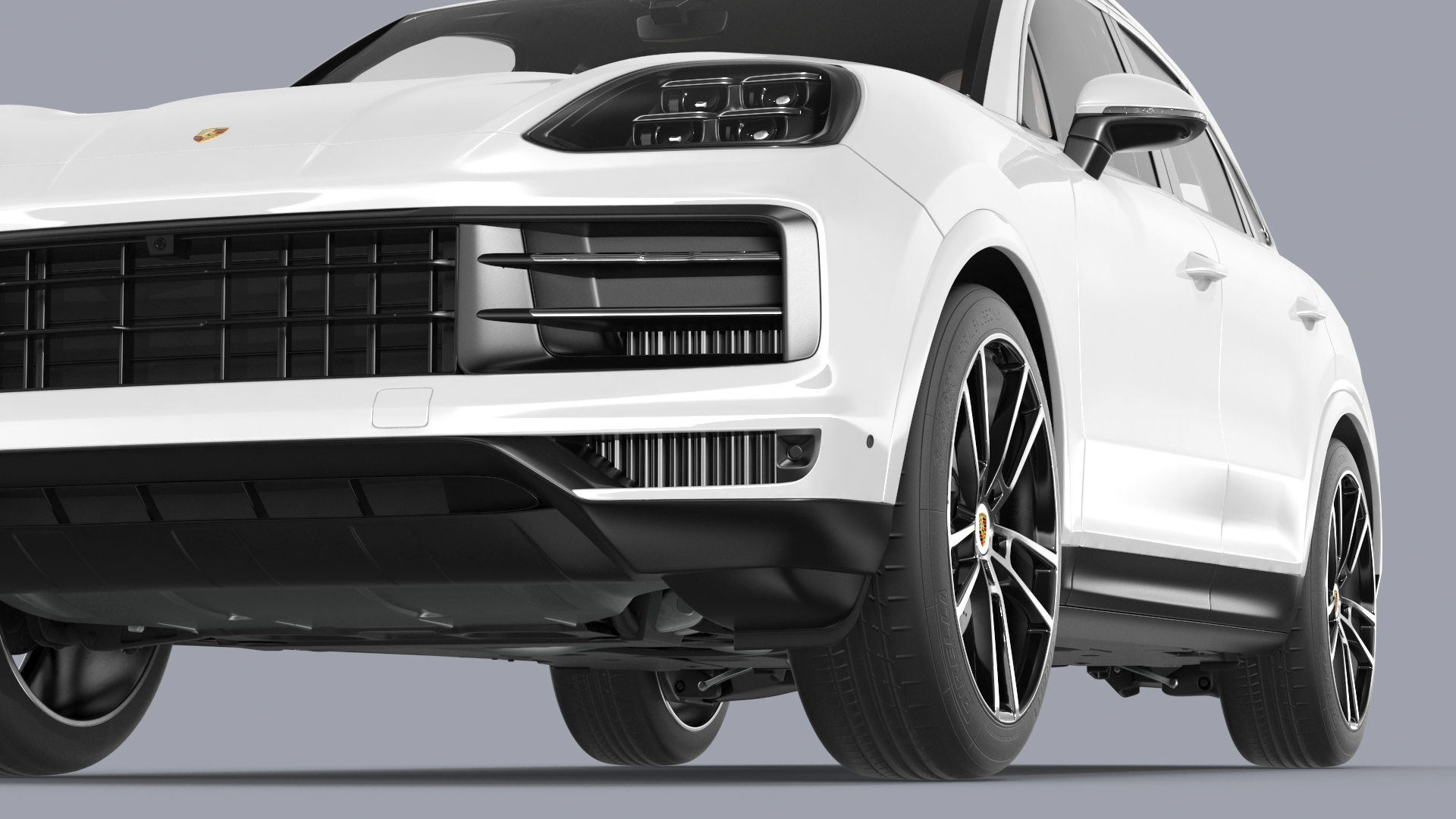 3D 2024 Porsche Cayenne AWD 4dr SUV White model