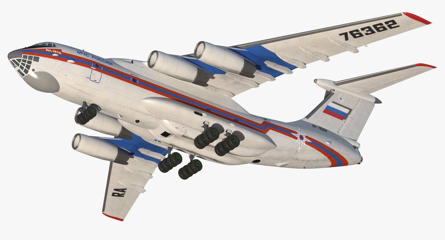 Ilyushin Il 76 Emergency Russian Air Force 3D
