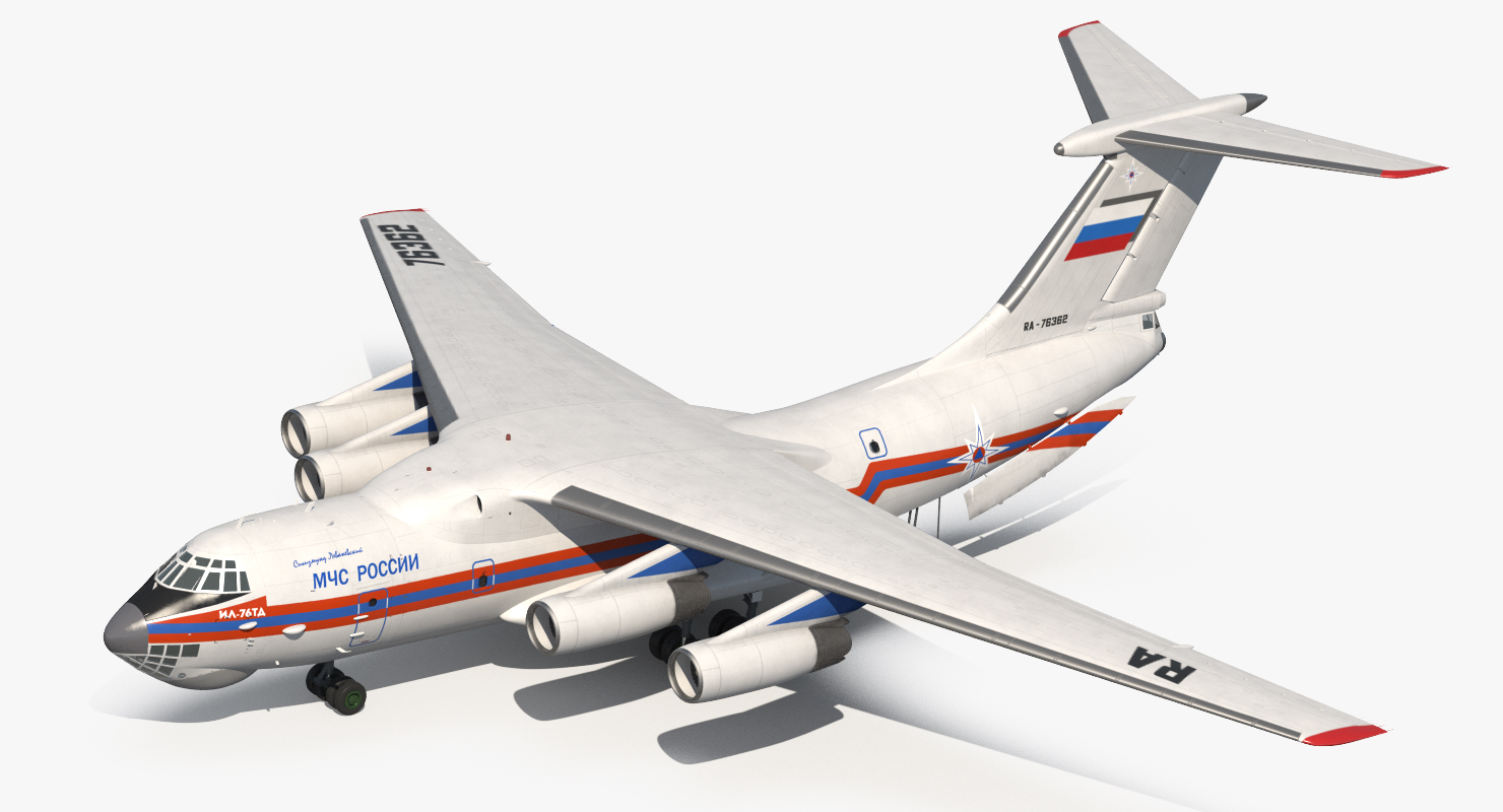 Ilyushin Il 76 Emergency Russian Air Force 3D