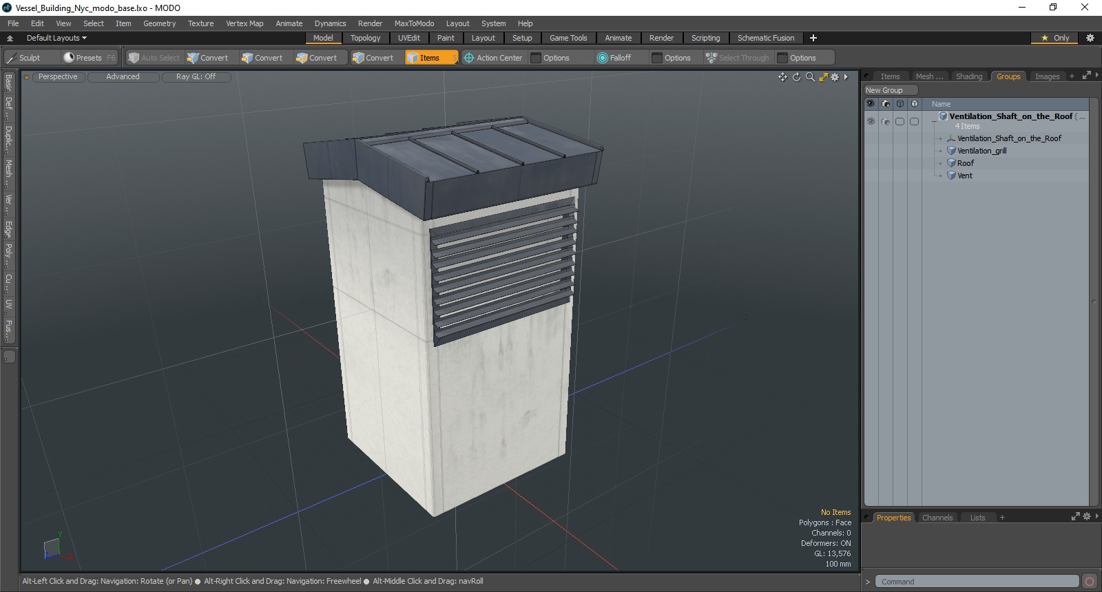 Ventilation Shaft on the Roof 3D model