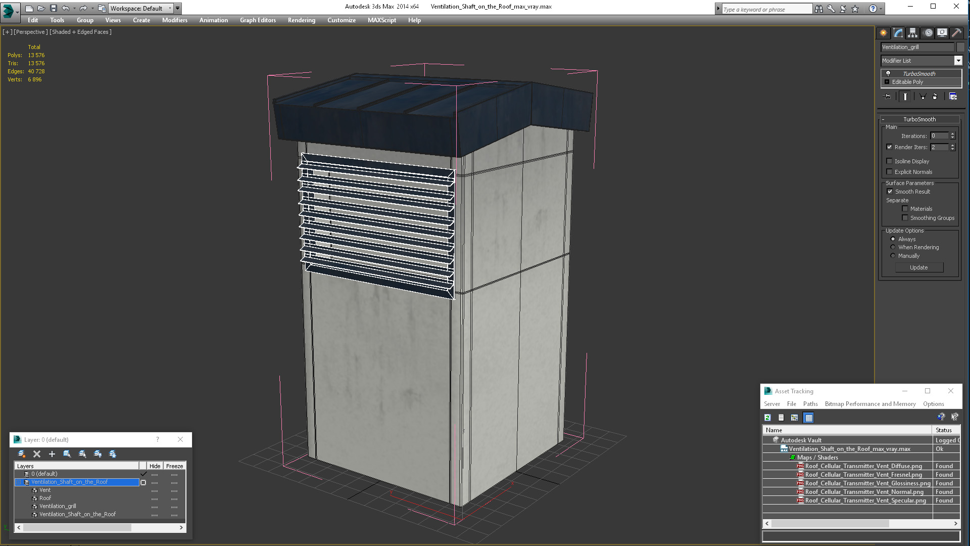 Ventilation Shaft on the Roof 3D model