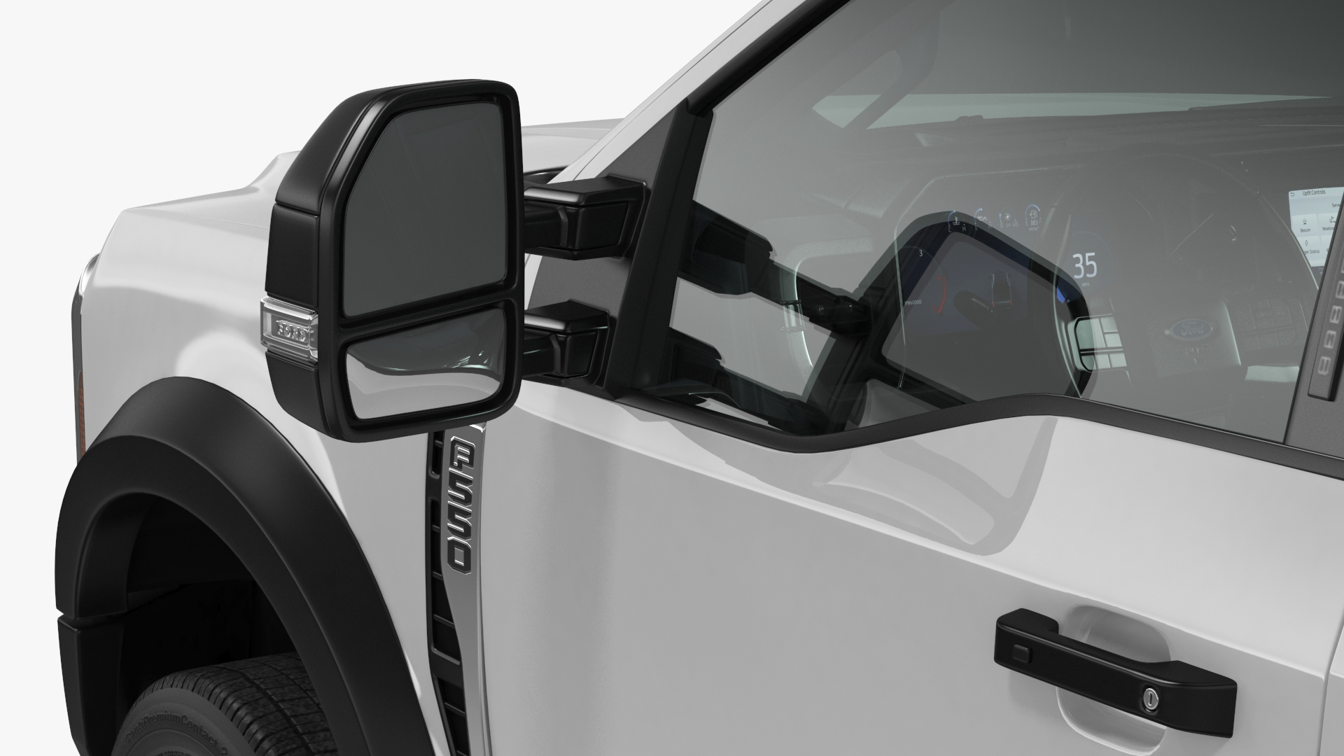 3D Crew Cab 2023 Ford Super Duty F-550 Lariat Bare Chassis White