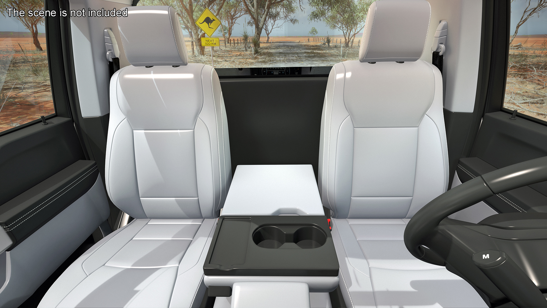 3D Crew Cab 2023 Ford Super Duty F-550 Lariat Bare Chassis White