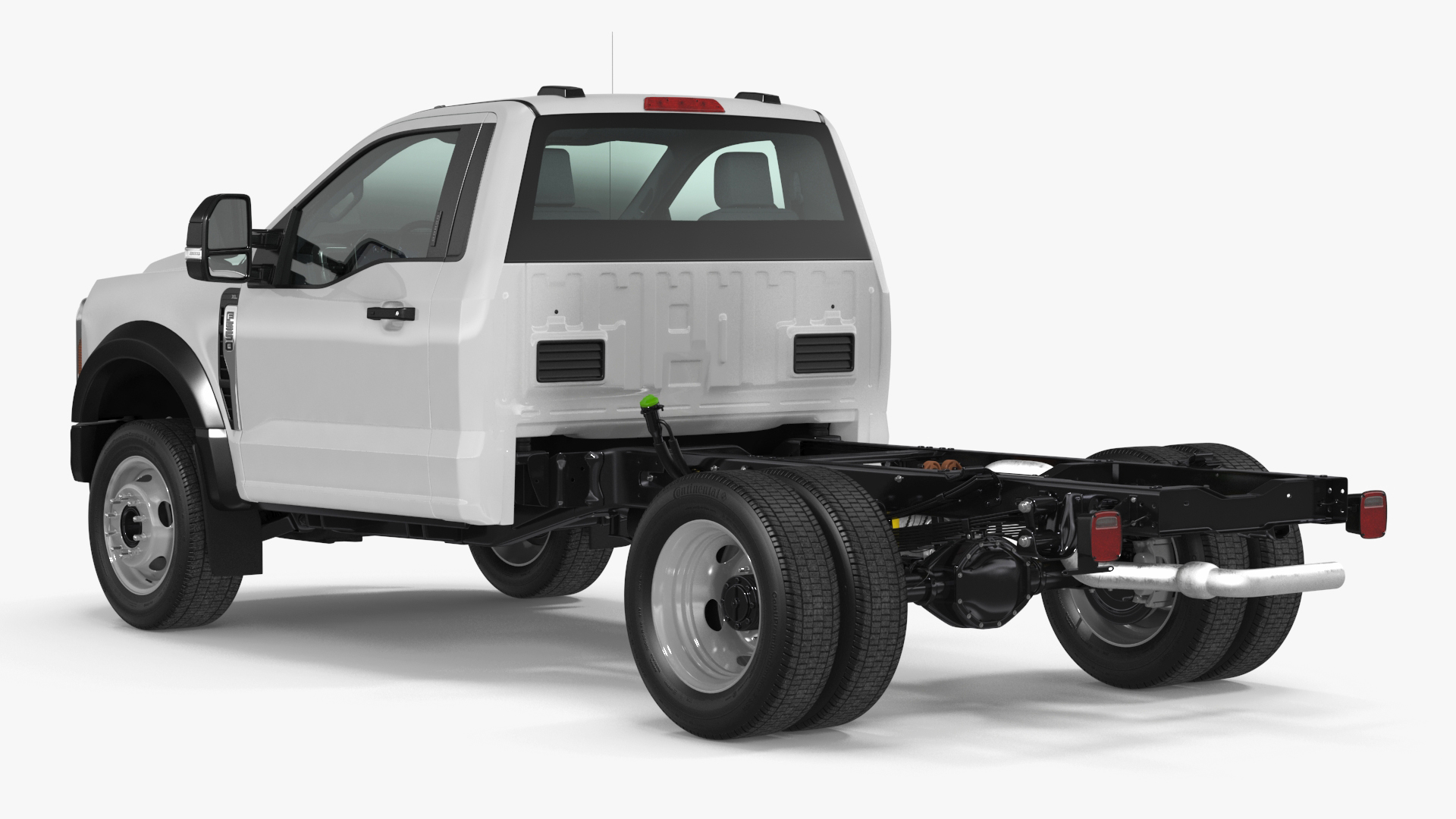 3D Crew Cab 2023 Ford Super Duty F-550 Lariat Bare Chassis White