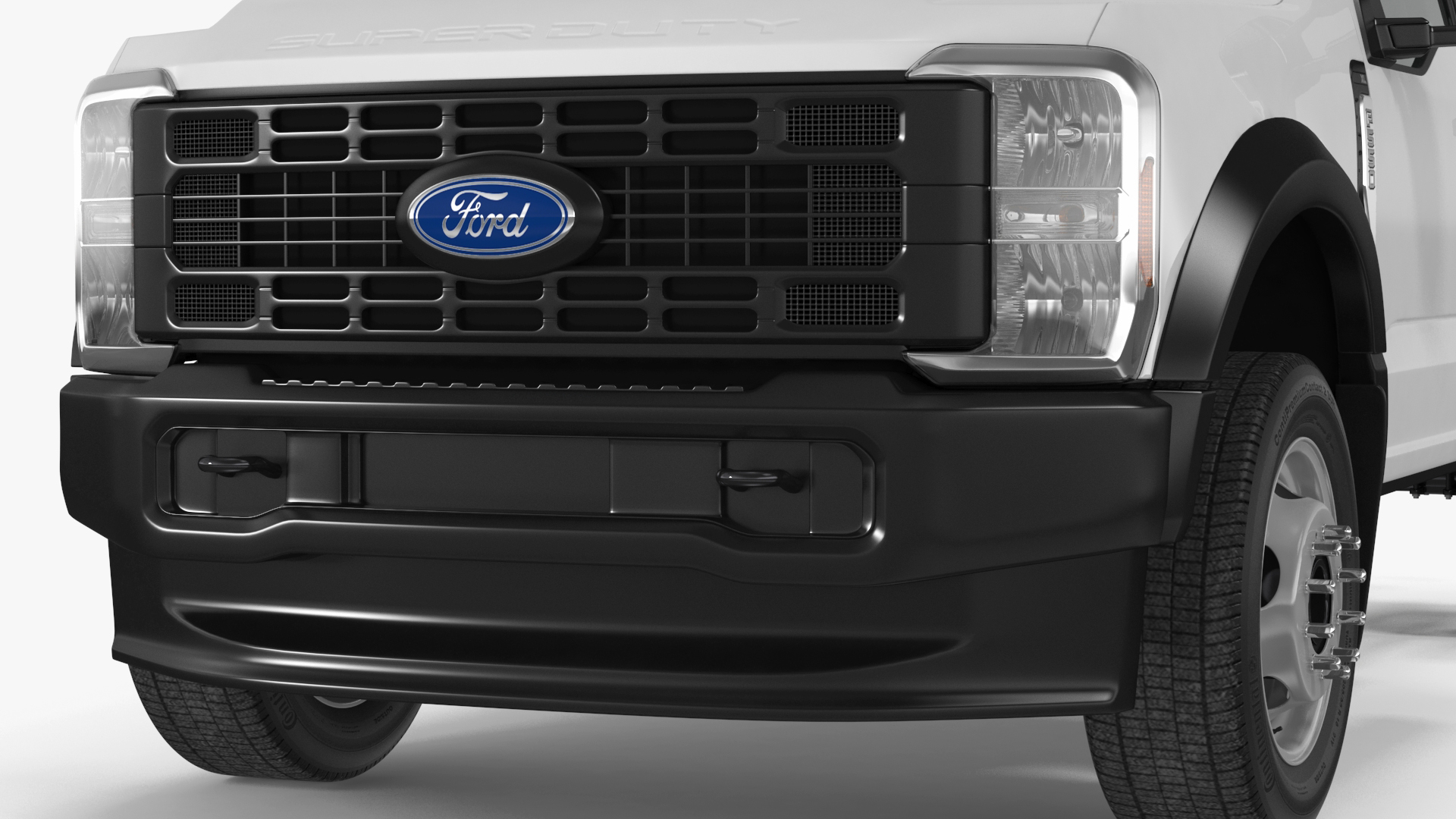3D Crew Cab 2023 Ford Super Duty F-550 Lariat Bare Chassis White