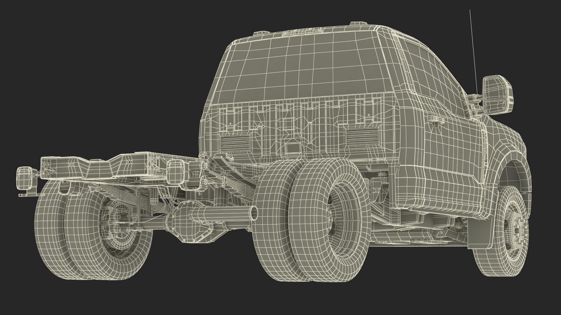 3D Crew Cab 2023 Ford Super Duty F-550 Lariat Bare Chassis White