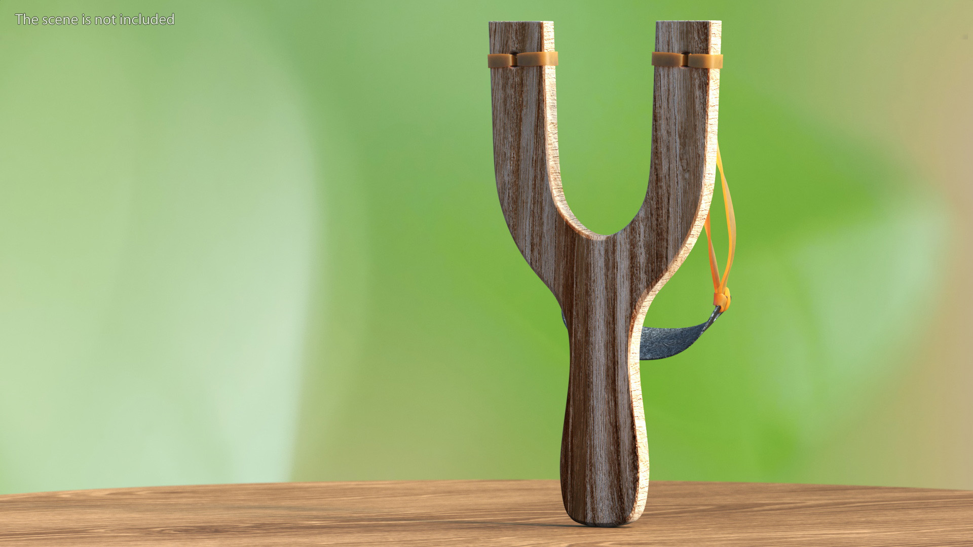 3D Wooden Slingshot Dark