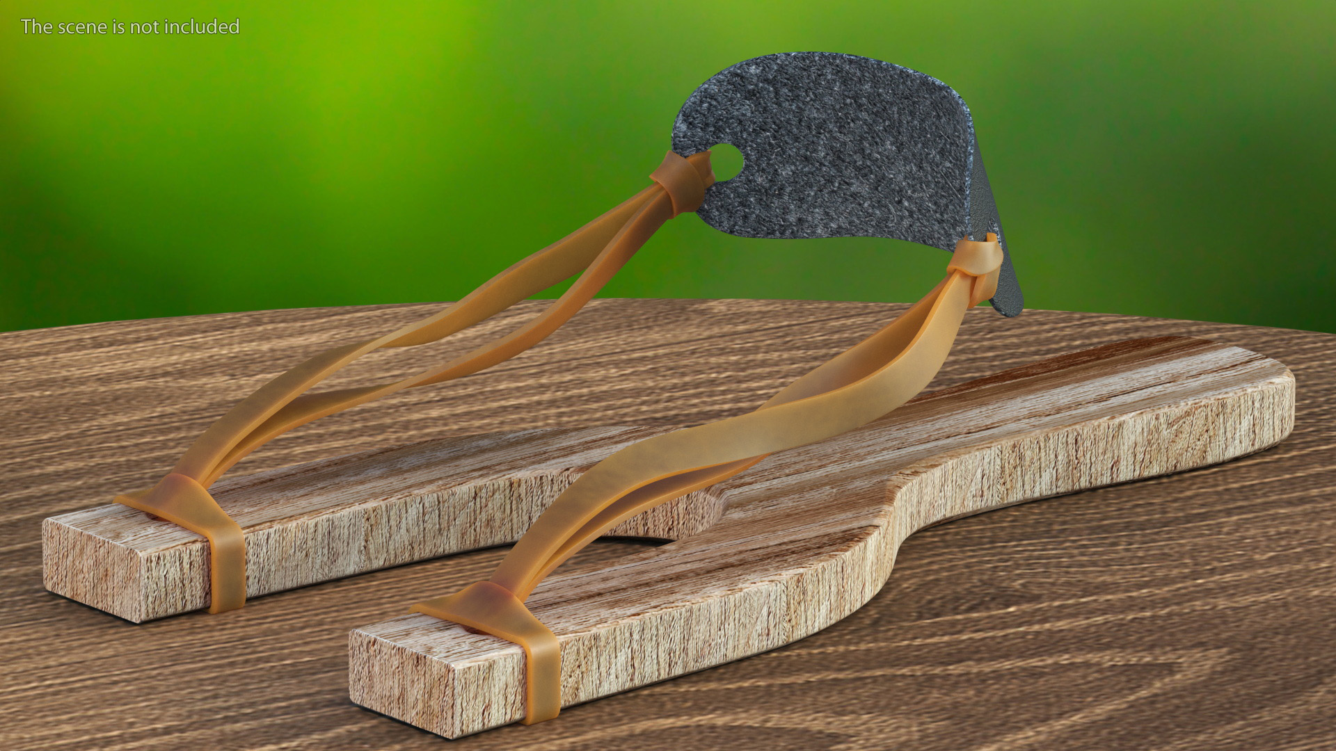 3D Wooden Slingshot Dark