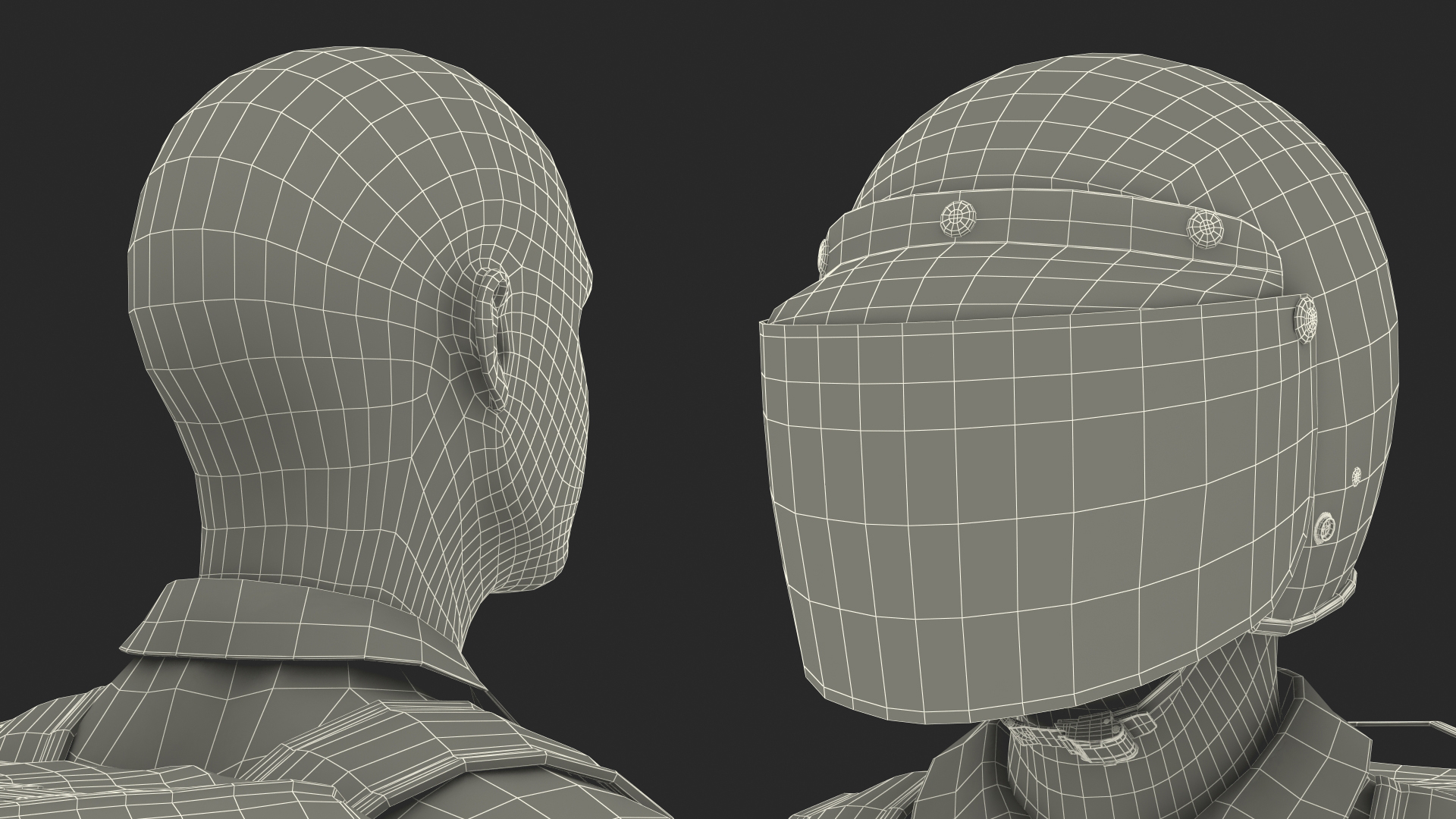 3D Food Delivery Man wearing Helmet T Pose Fur model