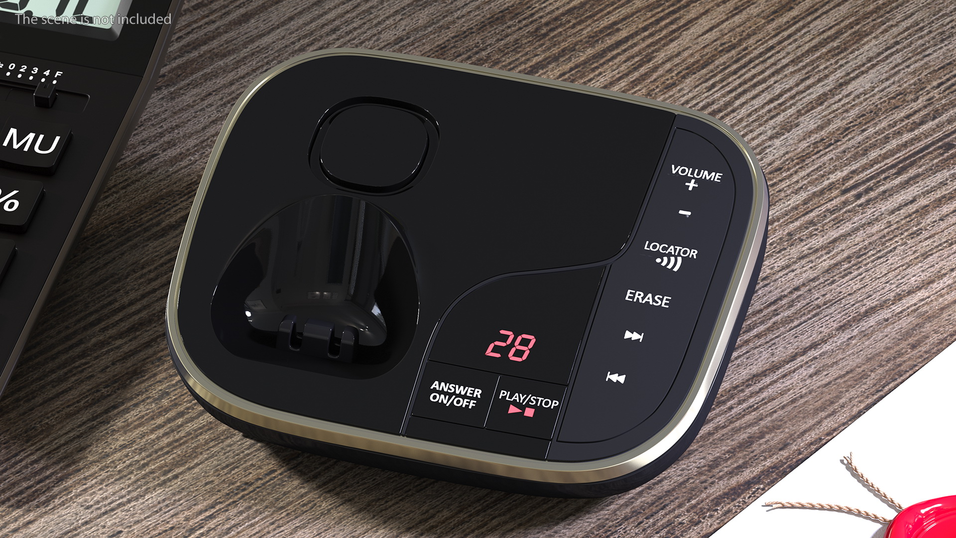 Cordless DECT Phone with Answering Machine 3D