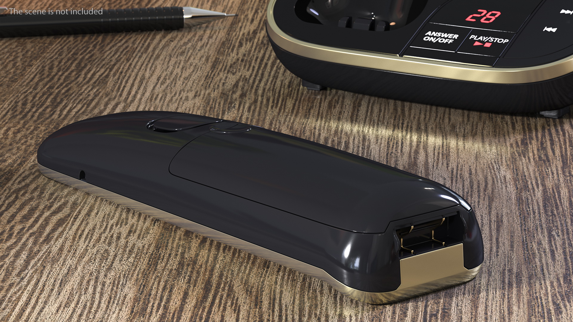 Cordless DECT Phone with Answering Machine 3D