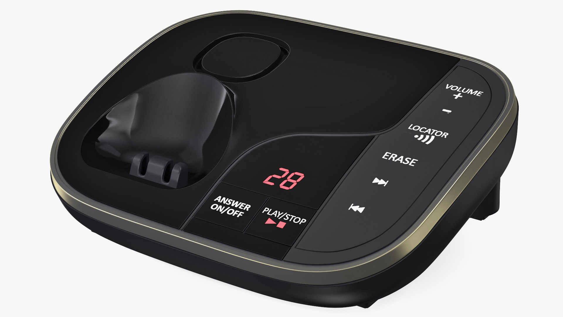 Cordless DECT Phone with Answering Machine 3D