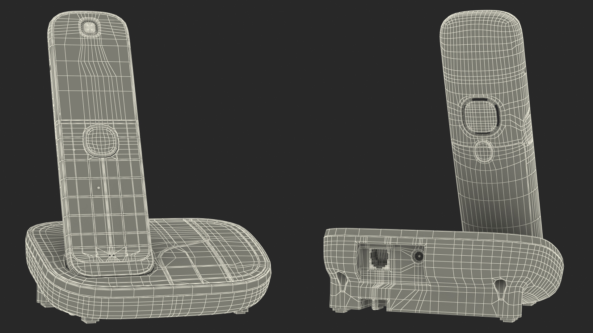 Cordless DECT Phone with Answering Machine 3D