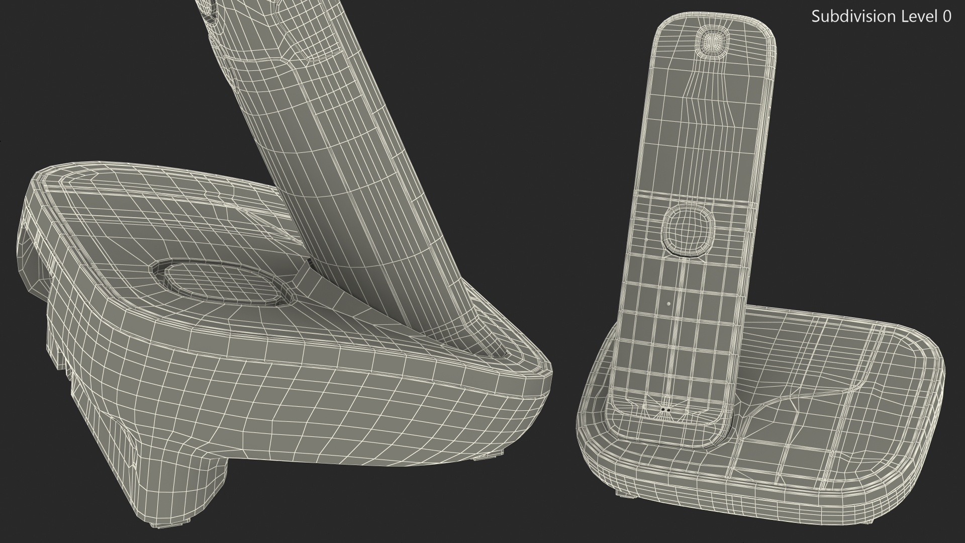 Cordless DECT Phone with Answering Machine 3D