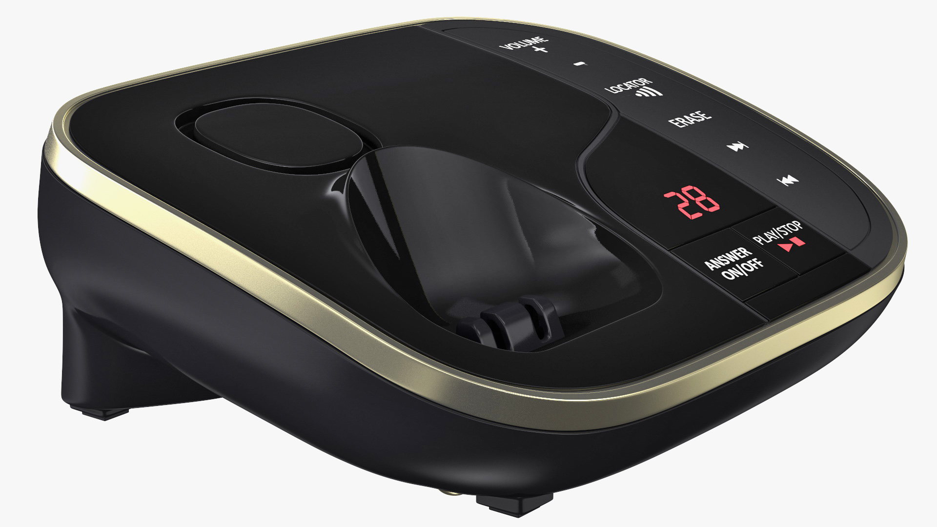 Cordless DECT Phone with Answering Machine 3D