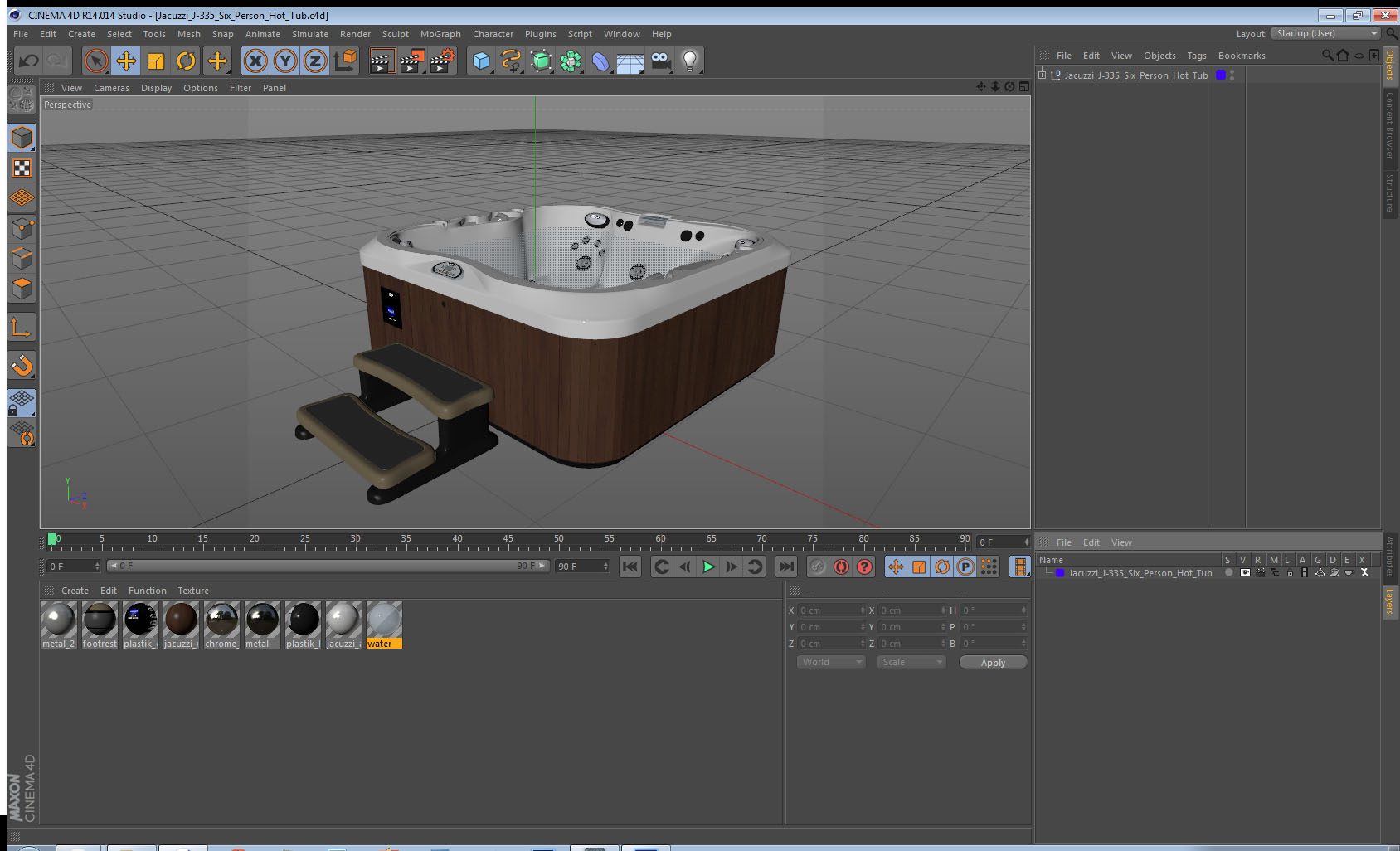 Jacuzzi J-335 Six Person Hot Tub 3D
