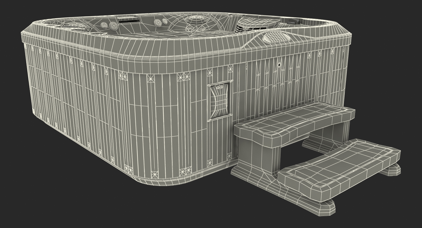 Jacuzzi J-335 Six Person Hot Tub 3D