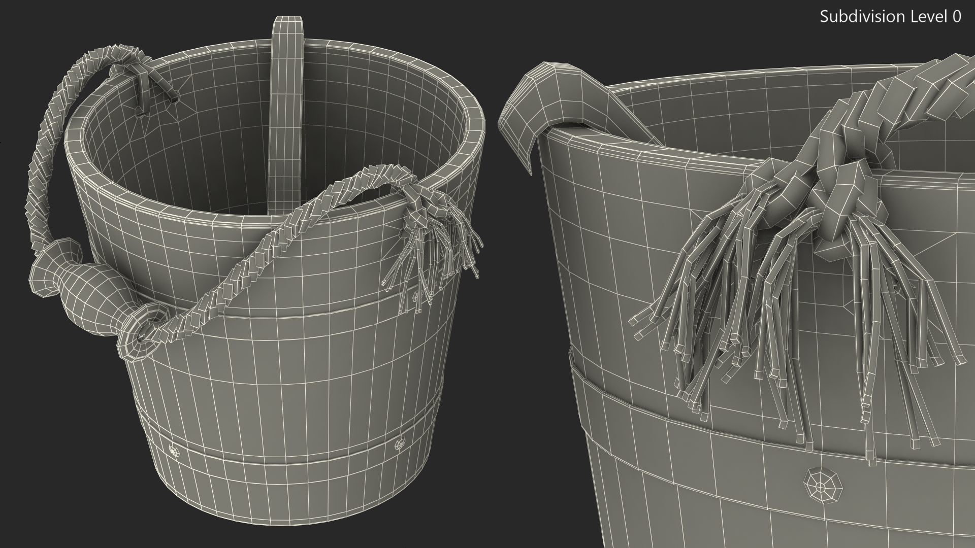 3D Sauna Bucket with Ladle model