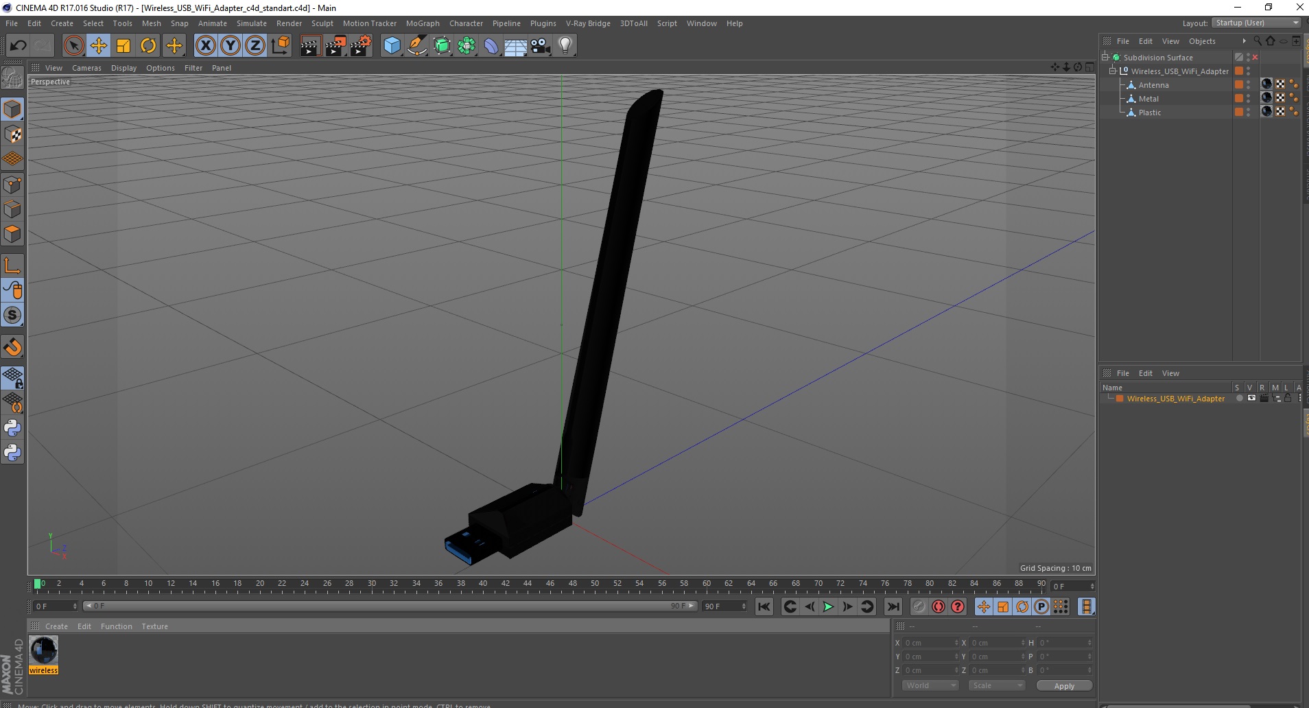 3D model Wireless USB WiFi Adapter
