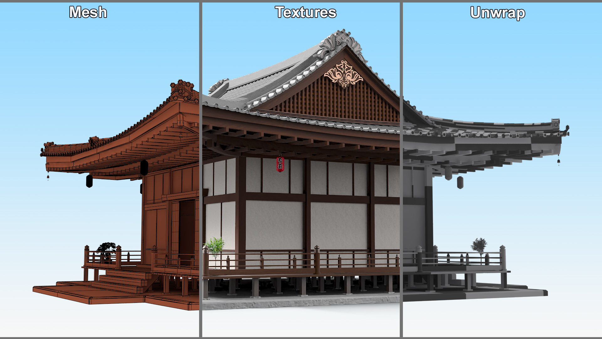 Japan Traditional House Full Interior 3D