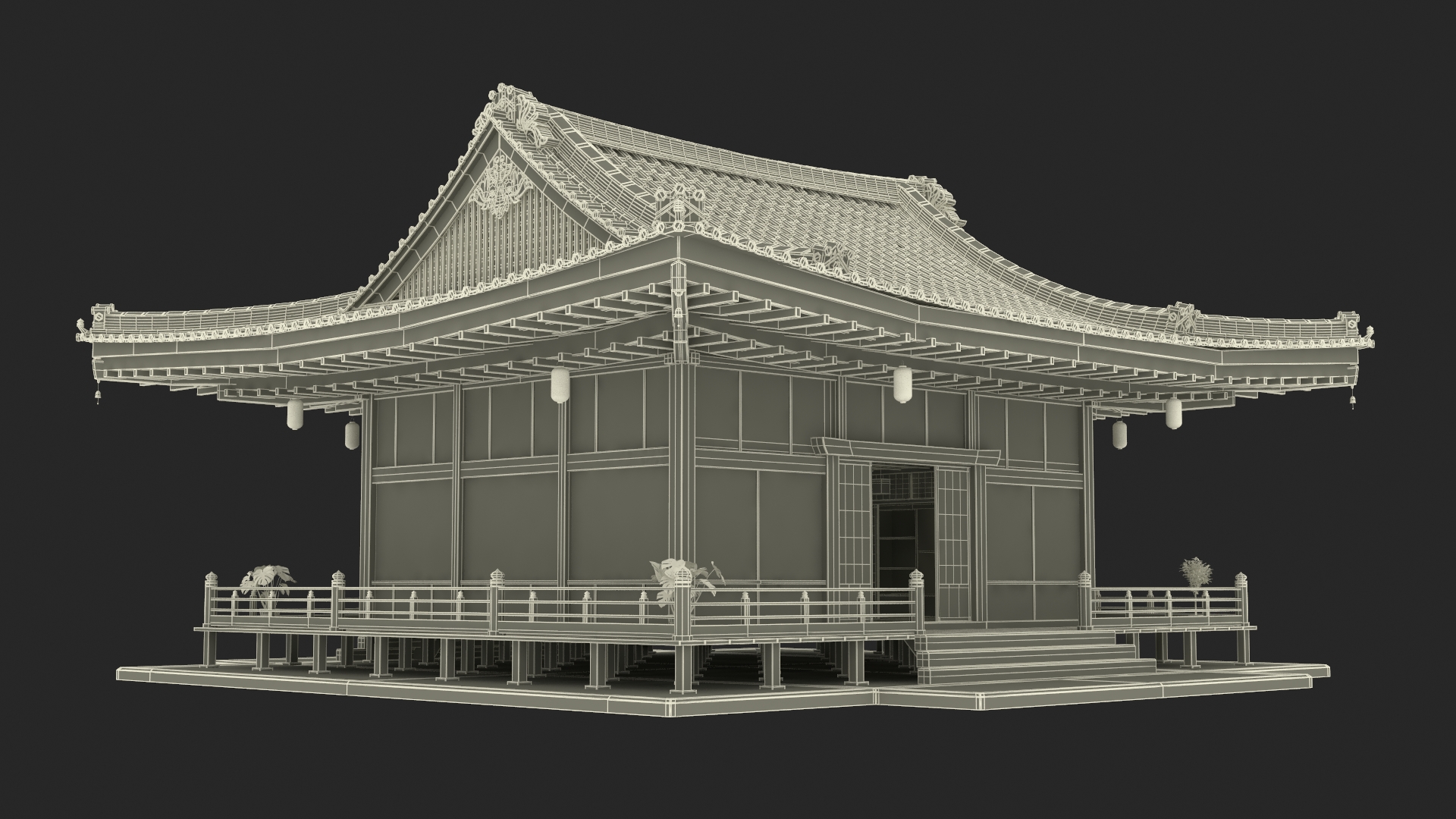 Japan Traditional House Full Interior 3D