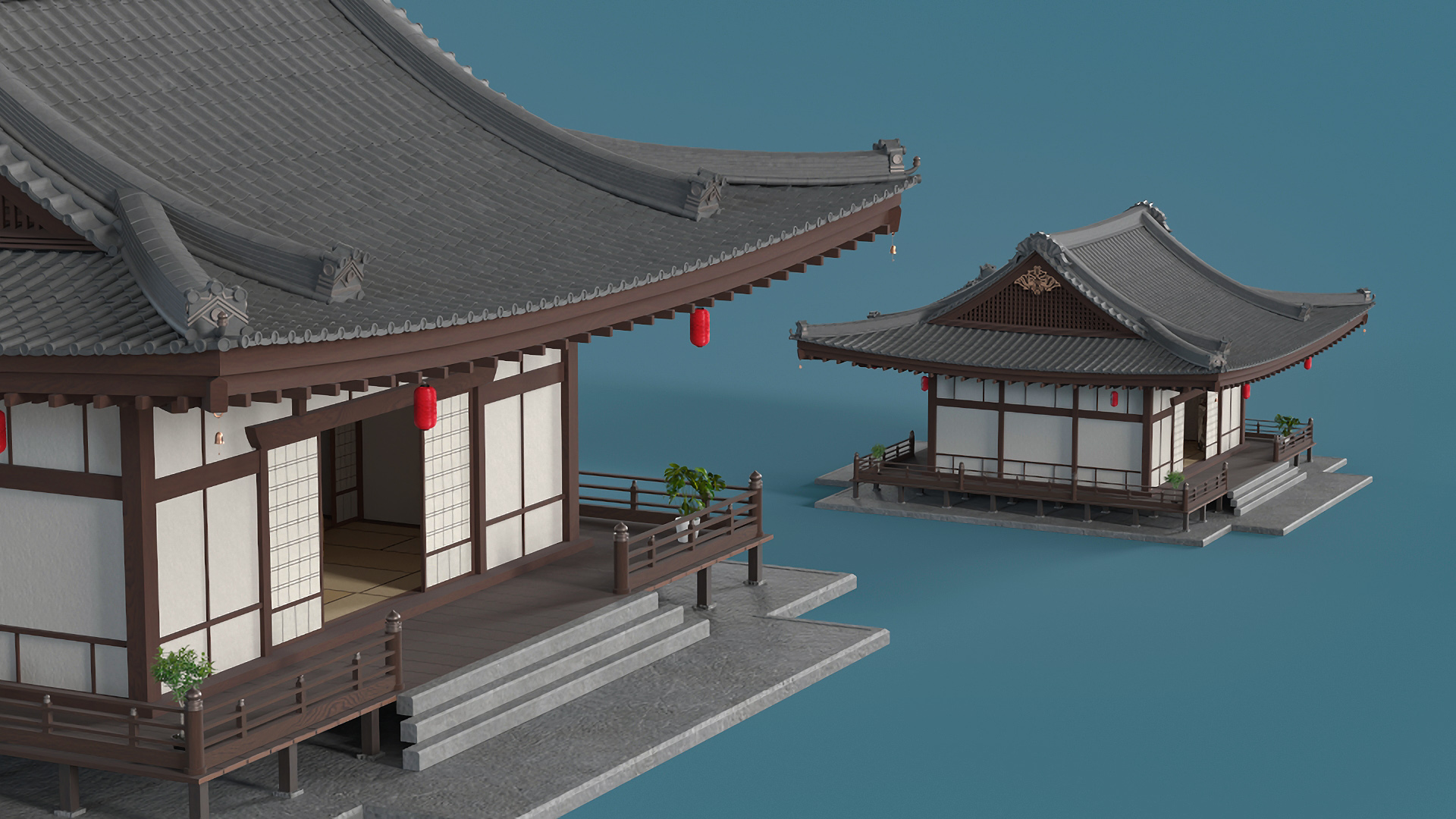 Japan Traditional House Full Interior 3D