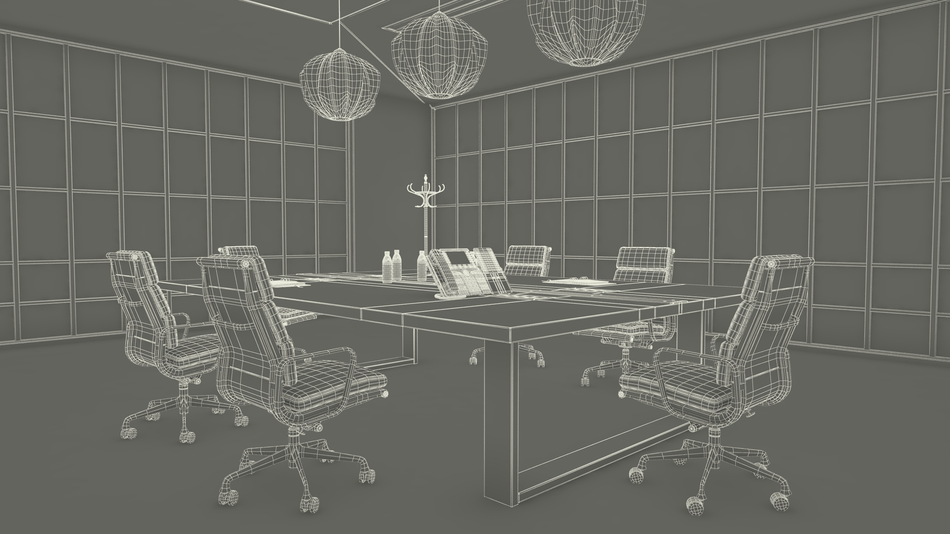 Furnished Office Meeting Room 3D model