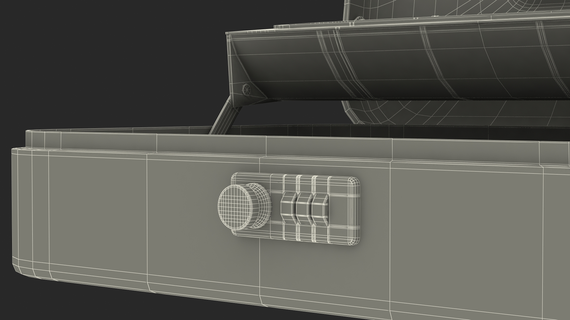 3D model Cash Box Gray Rigged