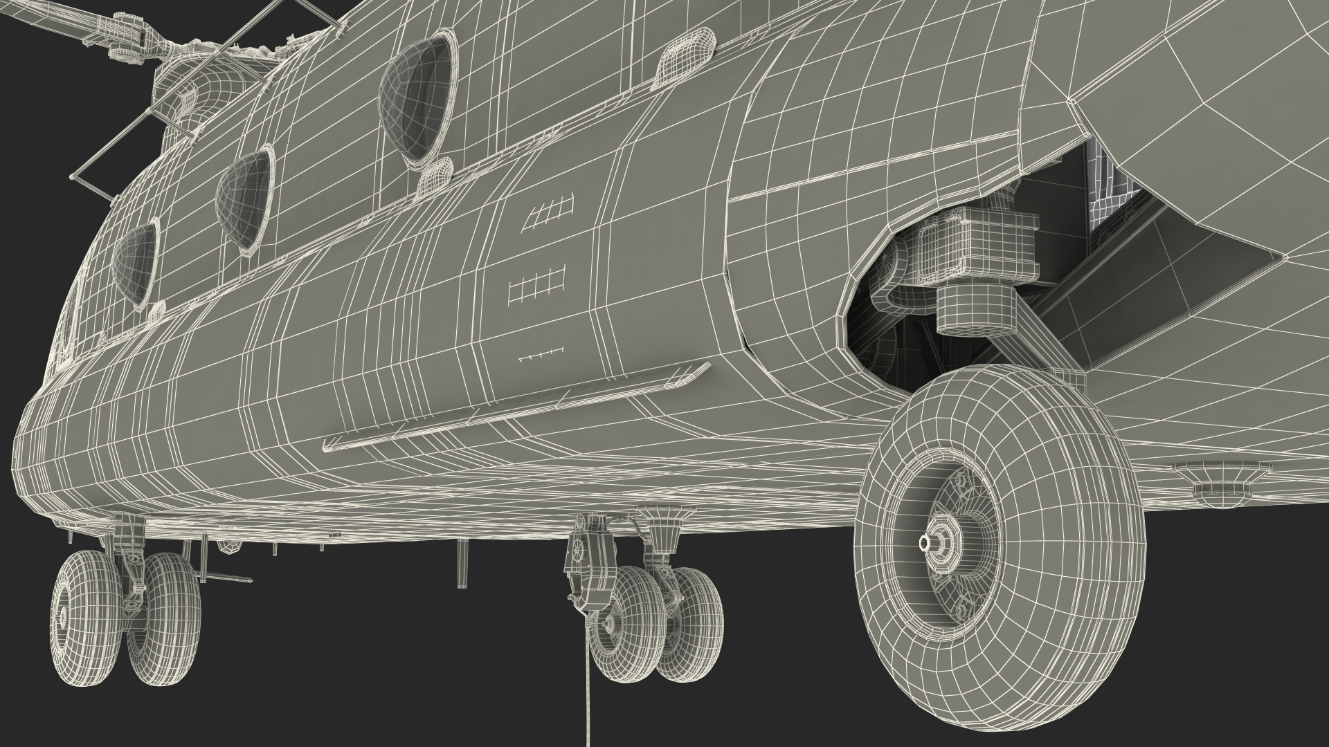 3D US Army Transport Helicopter With 20 ft ISO Container model