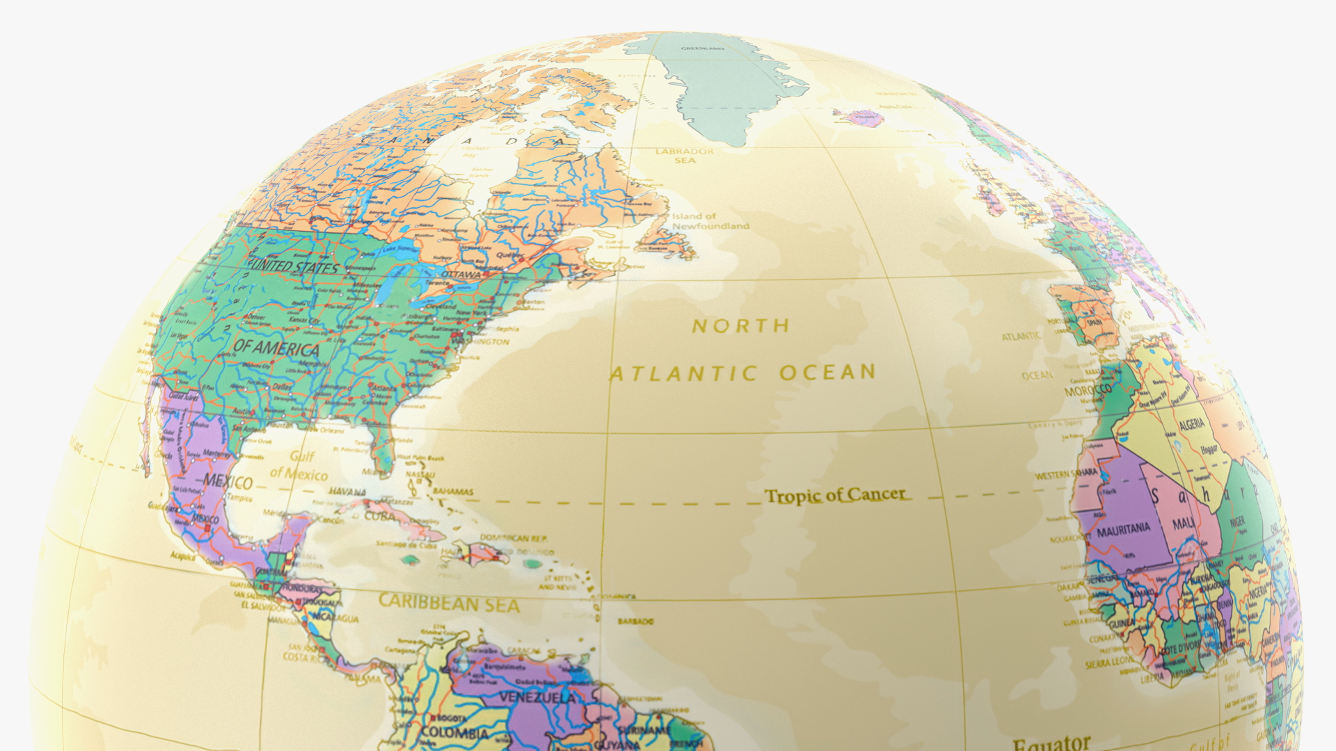 Vintage World Globe 3D model