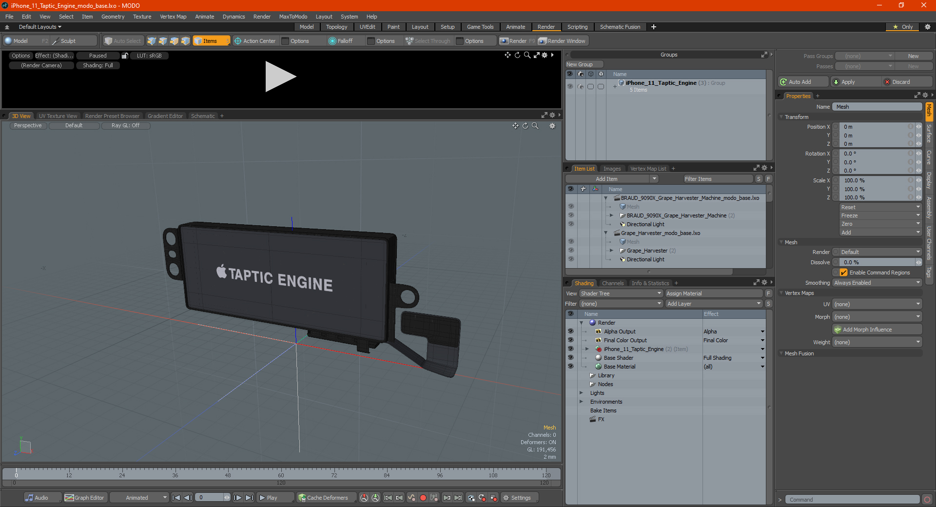 3D iPhone 11 Taptic Engine model